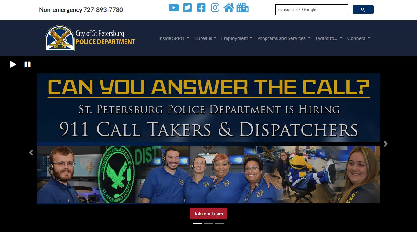 Welcome to the St. Petersburg Police Department